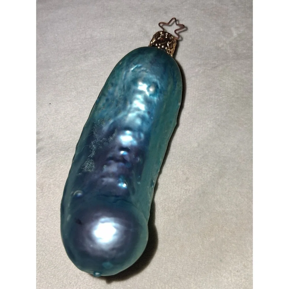 Inge Glas Germany Pickle Cucumber Christmas Ornament 4